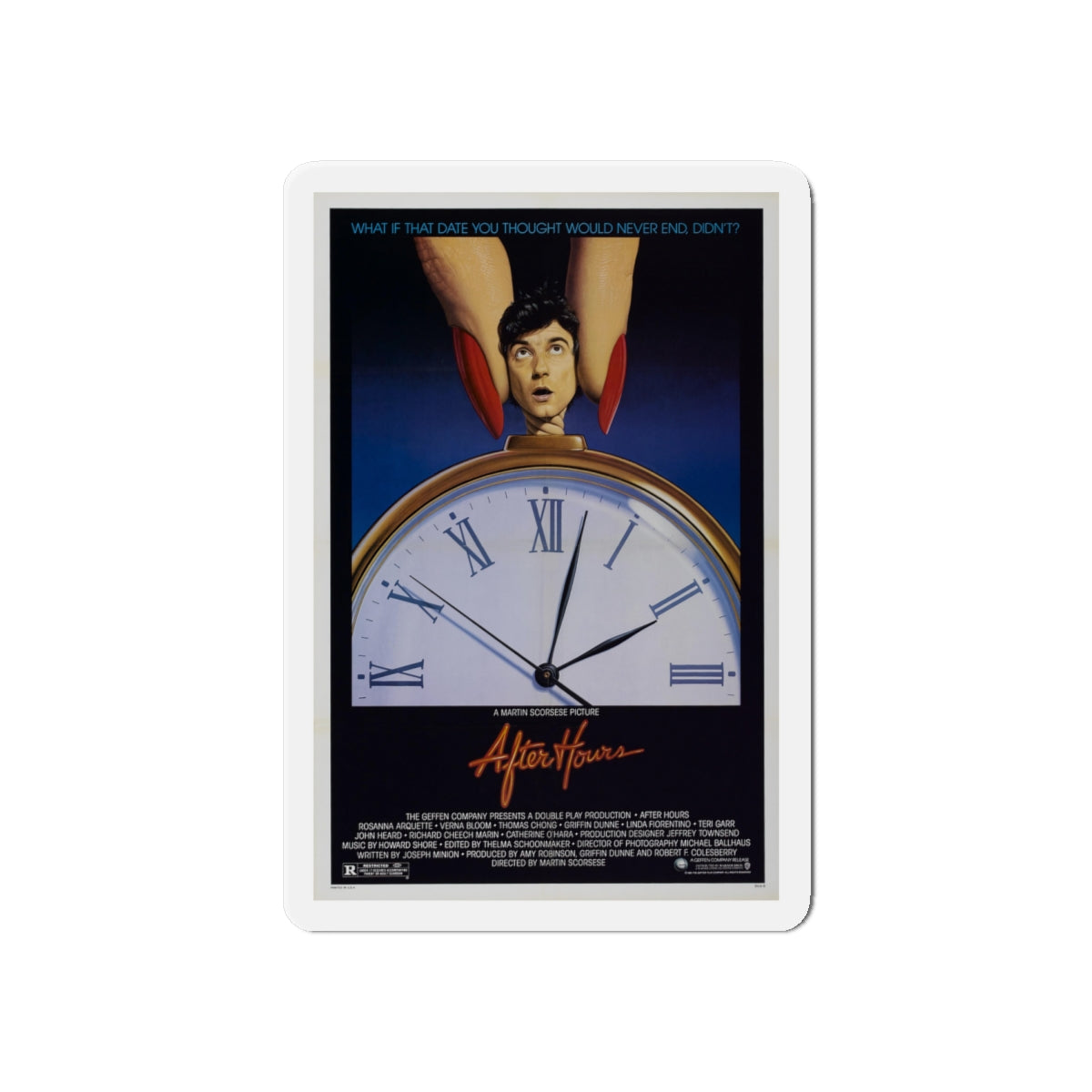 AFTER HOURS 1985 Movie Poster - Die-Cut Magnet-6 × 6"-The Sticker Space