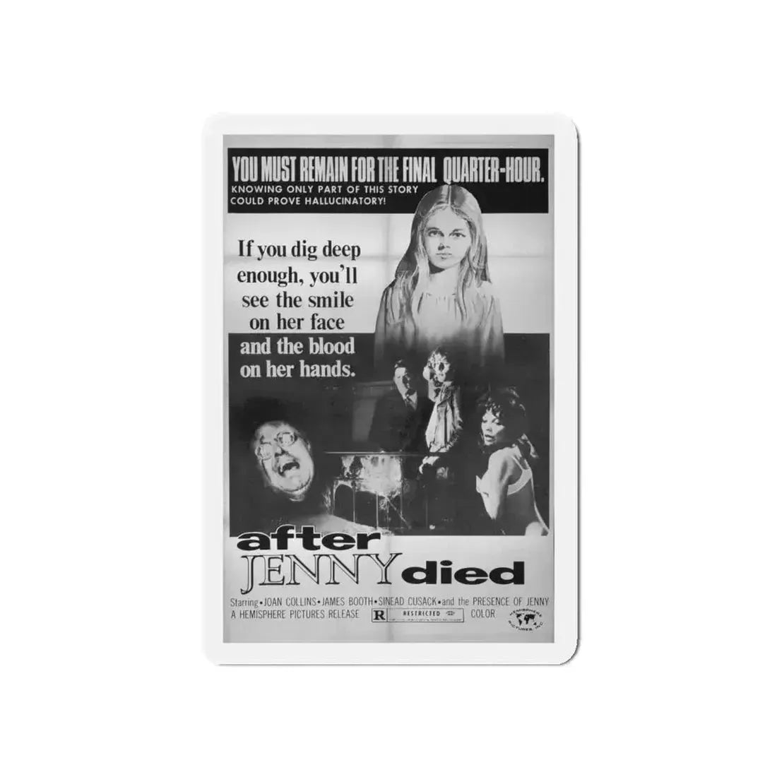 AFTER JENNY DIED (TERROR FROM UNDER THE HOUSE) 1971 Movie Poster - Refrigerator Magnet 5 Inch - The Sticker Space