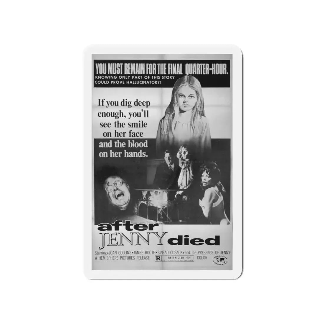 AFTER JENNY DIED (TERROR FROM UNDER THE HOUSE) 1971 Movie Poster - Refrigerator Magnet - The Sticker Space