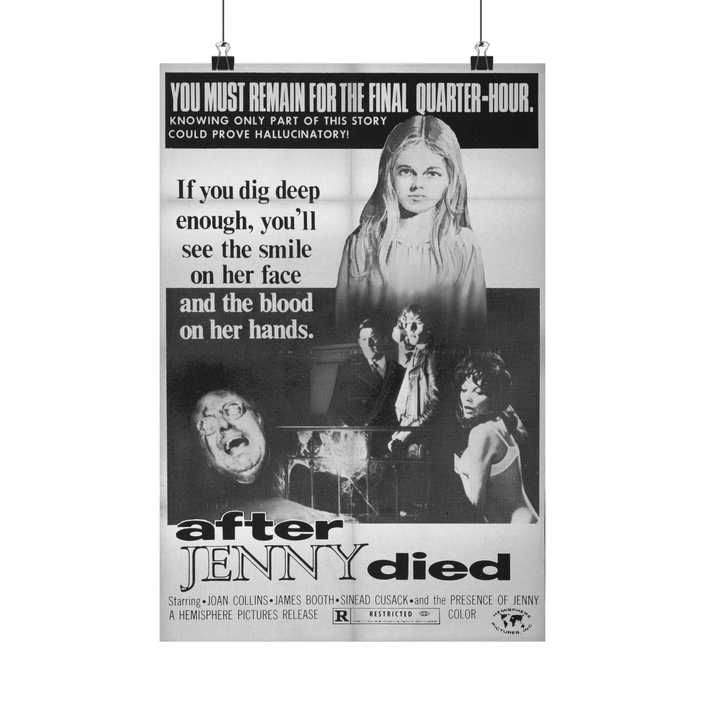 AFTER JENNY DIED (TERROR FROM UNDER THE HOUSE) 1971 - Paper Movie Poster-12″ x 18″-The Sticker Space