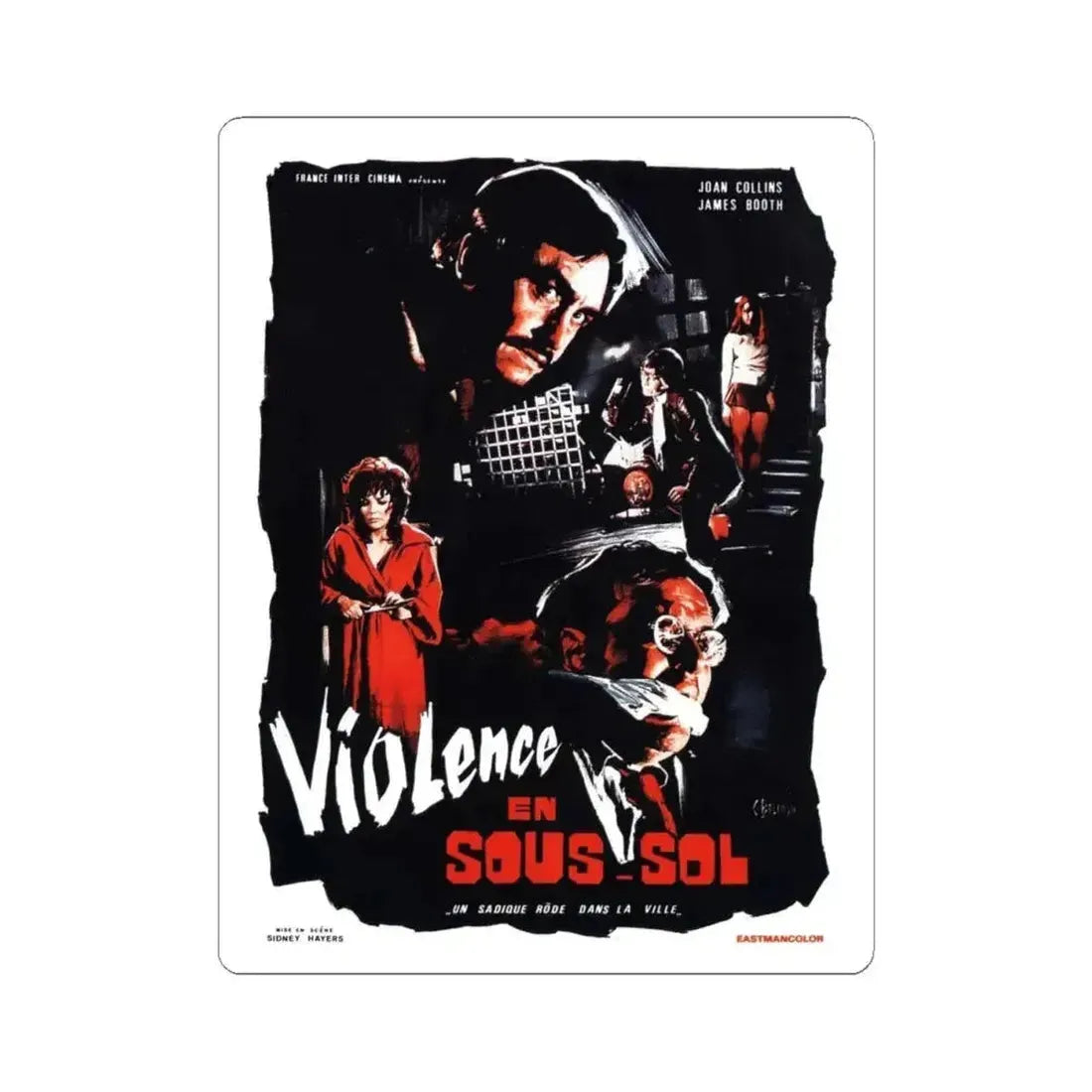 AFTER JENNY DIED (TERROR FROM UNDER THE HOUSE) (FRENCH) 1971 Movie Poster - STICKER Vinyl Kiss-Cut Decal 4 Inch White - The Sticker Space