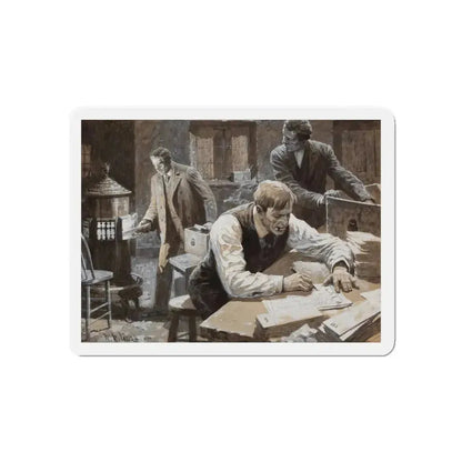 After the Election, 1908 Cosmopolitan Magazine story illustration, 1907 (Magazine Illustration) Refrigerator Magnet - The Sticker Space