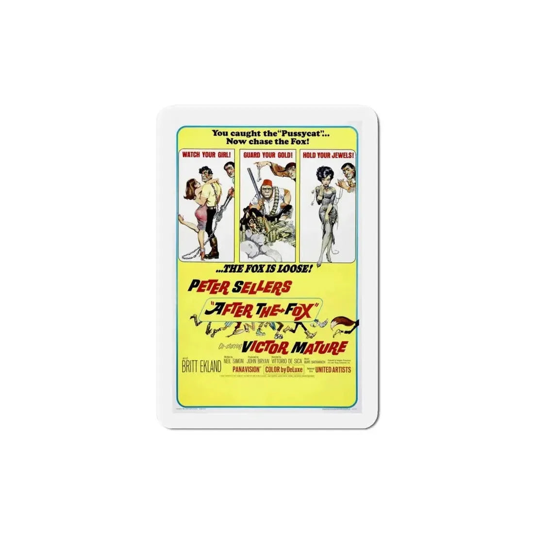 After the Fox 1966 Movie Poster Refrigerator Magnet - The Sticker Space