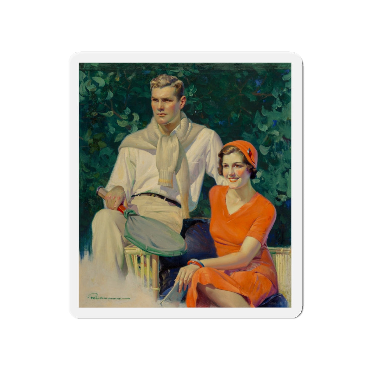 After the Match, Liberty Magazine cover, June 1, 1935 (Magazine Illustration) Refrigerator Magnet-4" x 4"-The Sticker Space