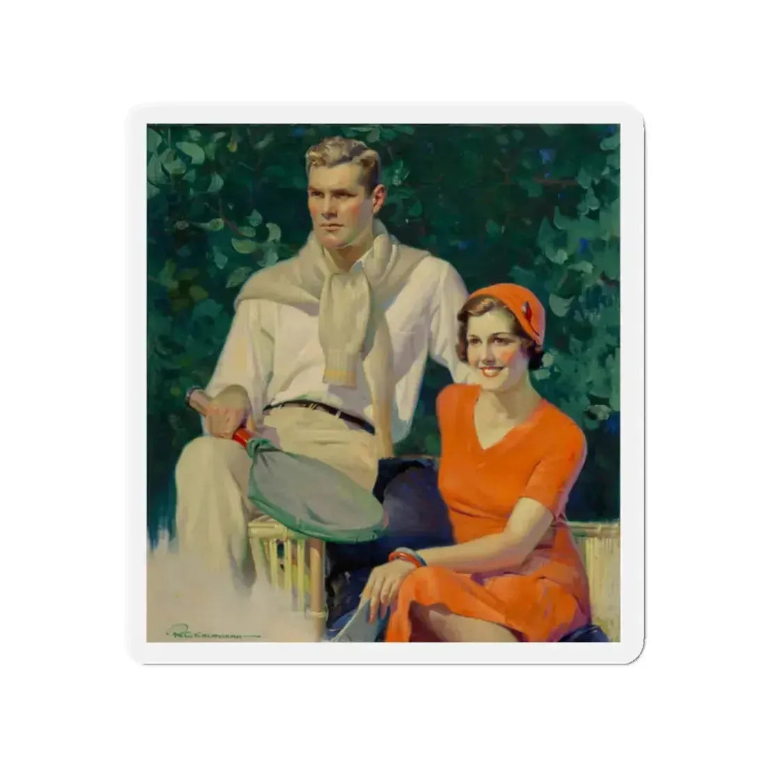 After the Match, Liberty Magazine cover, June 1, 1935 (Magazine Illustration) Refrigerator Magnet - The Sticker Space