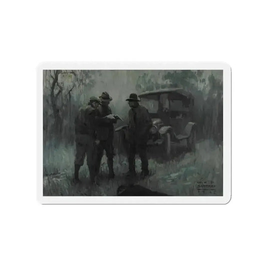 After the Shoot Out, 1925 (Magazine Illustration) Refrigerator Magnet 2 Inch Die-Cut - The Sticker Space