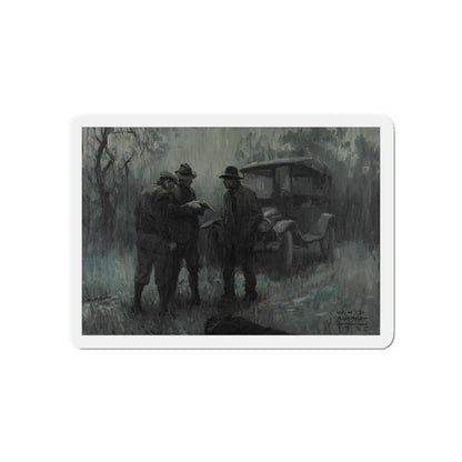 After the Shoot Out, 1925 (Magazine Illustration) Refrigerator Magnet-3" x 3"-The Sticker Space