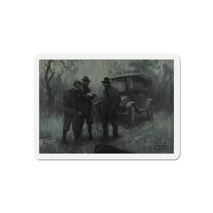 After the Shoot Out, 1925 (Magazine Illustration) Refrigerator Magnet-4" x 4"-The Sticker Space