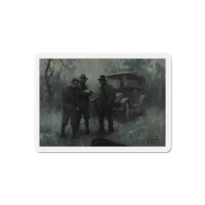 After the Shoot Out, 1925 (Magazine Illustration) Refrigerator Magnet 6 Inch Die-Cut - The Sticker Space