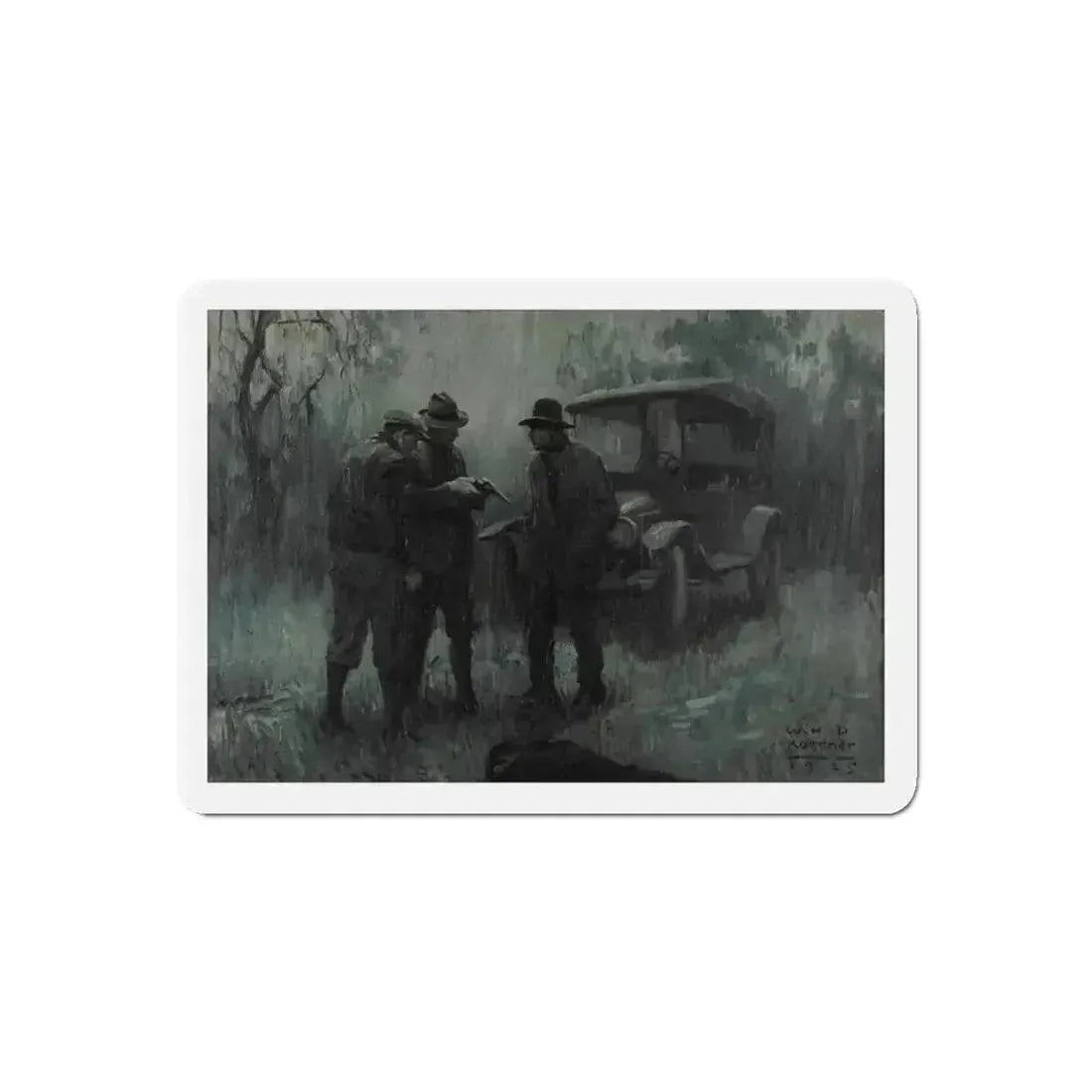 After the Shoot Out, 1925 (Magazine Illustration) Refrigerator Magnet - The Sticker Space