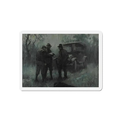 After the Shoot Out, 1925 (Magazine Illustration) Refrigerator Magnet - The Sticker Space