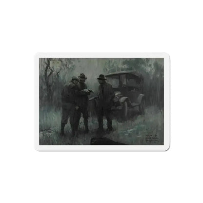 After the Shoot Out, 1925 (Magazine Illustration) Refrigerator Magnet - The Sticker Space