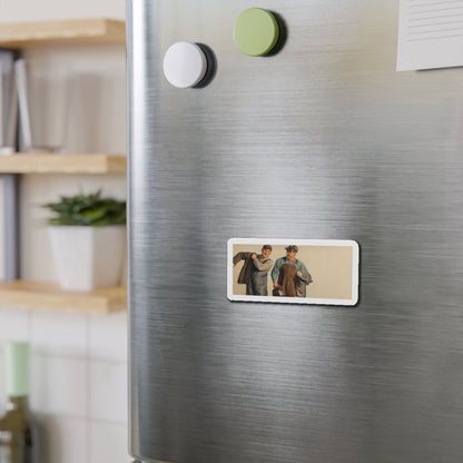 After Work (Magazine Illustration) Refrigerator Magnet-The Sticker Space