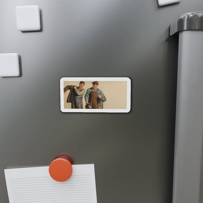 After Work (Magazine Illustration) Refrigerator Magnet-The Sticker Space