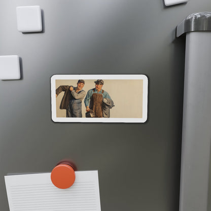 After Work (Magazine Illustration) Refrigerator Magnet-The Sticker Space