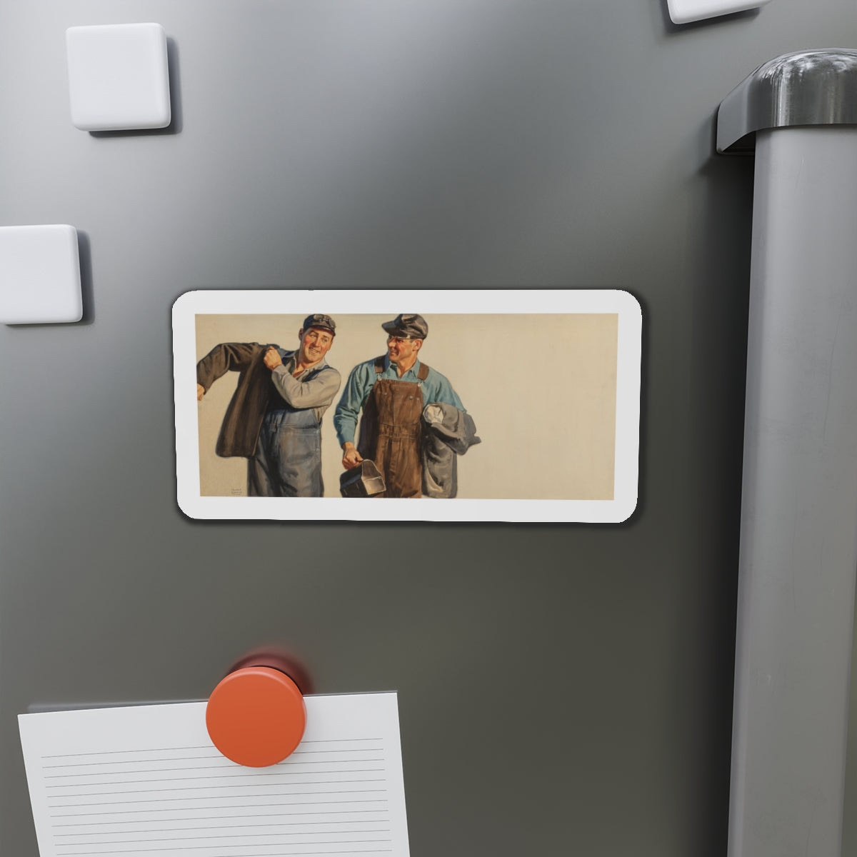 After Work (Magazine Illustration) Refrigerator Magnet-The Sticker Space