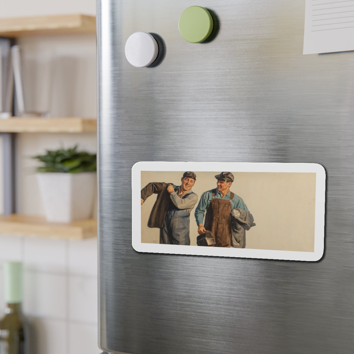 After Work (Magazine Illustration) Refrigerator Magnet-The Sticker Space