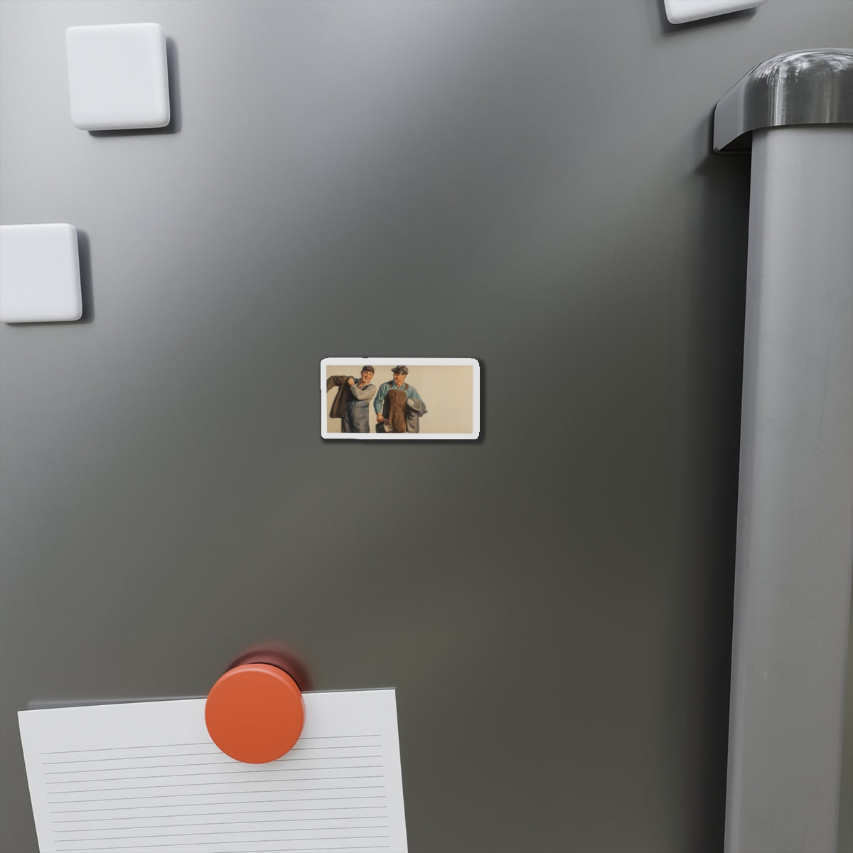 After Work (Magazine Illustration) Refrigerator Magnet-The Sticker Space