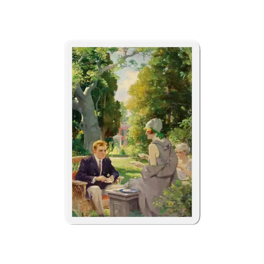 Afternoon Tea (Magazine Illustration) Refrigerator Magnet 6 Inch - The Sticker Space