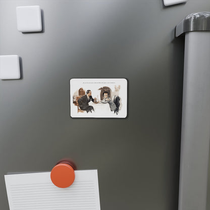 Again a sense of disaster (Magazine Illustration) Refrigerator Magnet-The Sticker Space