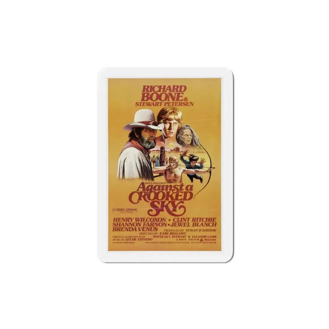 Against a Crooked Sky 1975 Movie Poster Refrigerator Magnet 5 Inch - The Sticker Space