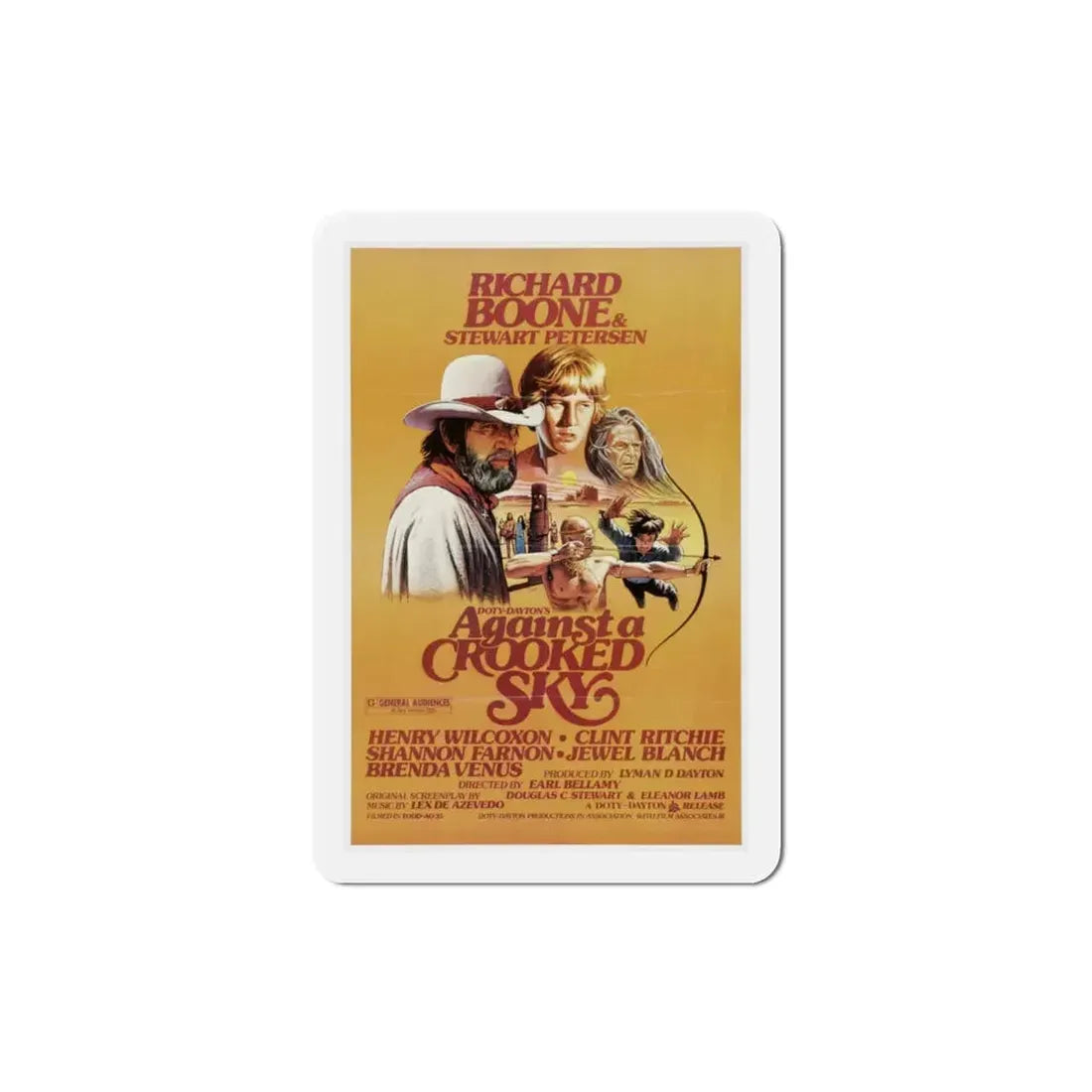 Against a Crooked Sky 1975 Movie Poster Refrigerator Magnet - The Sticker Space