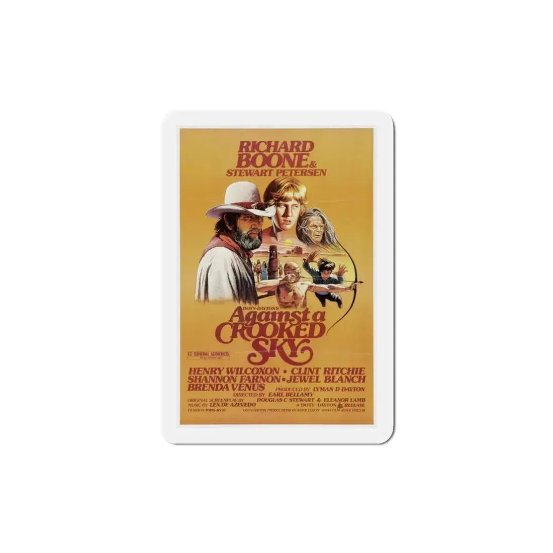 Against a Crooked Sky 1975 Movie Poster Refrigerator Magnet - The Sticker Space