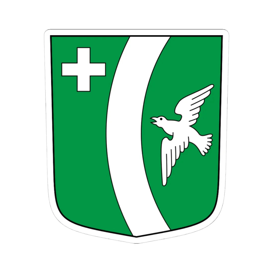 Agarn-blazon (Switzerland) (Coat of Arms) STICKER Vinyl Kiss-Cut Decal 4 Inch White - The Sticker Space