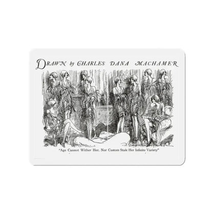 Age Cannot Wither Her, Judge magazine, May 19, 1928 (Magazine Illustration) Refrigerator Magnet 2 Inch - The Sticker Space