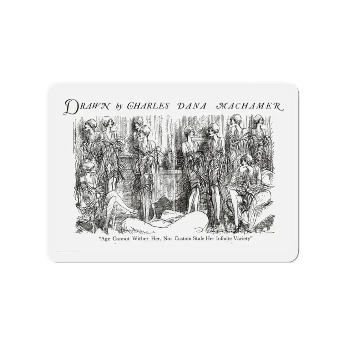 Age Cannot Wither Her, Judge magazine, May 19, 1928 (Magazine Illustration) Refrigerator Magnet 3 Inch - The Sticker Space