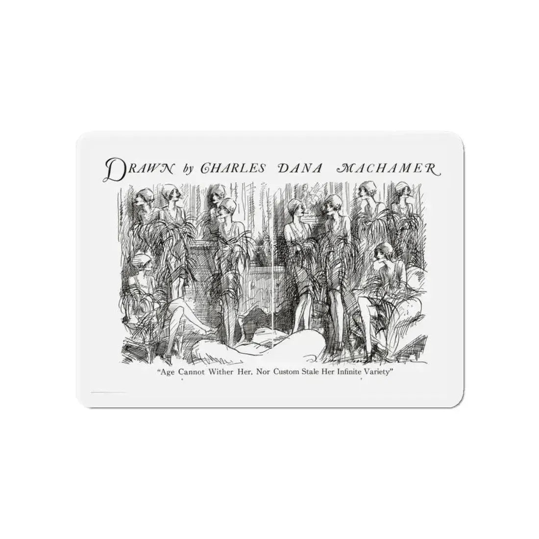Age Cannot Wither Her, Judge magazine, May 19, 1928 (Magazine Illustration) Refrigerator Magnet 4 Inch - The Sticker Space