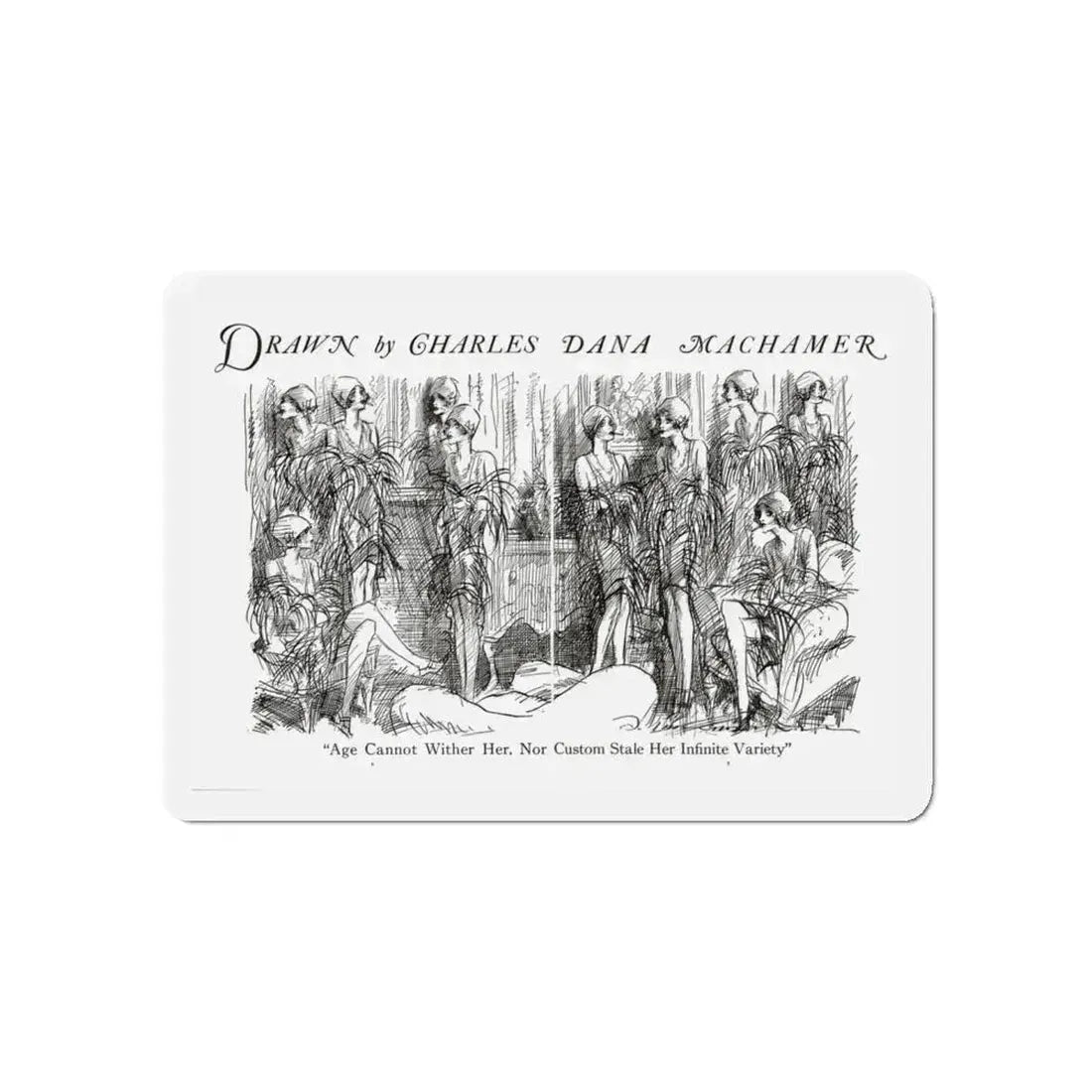 Age Cannot Wither Her, Judge magazine, May 19, 1928 (Magazine Illustration) Refrigerator Magnet 5 Inch - The Sticker Space