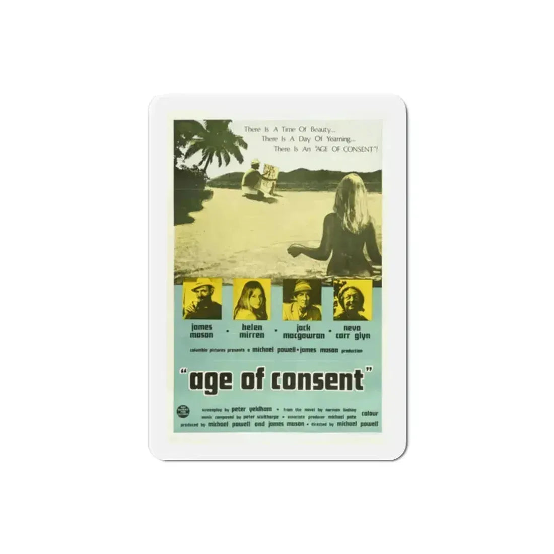 Age of Consent 1969 Movie Poster Refrigerator Magnet 2 Inch - The Sticker Space