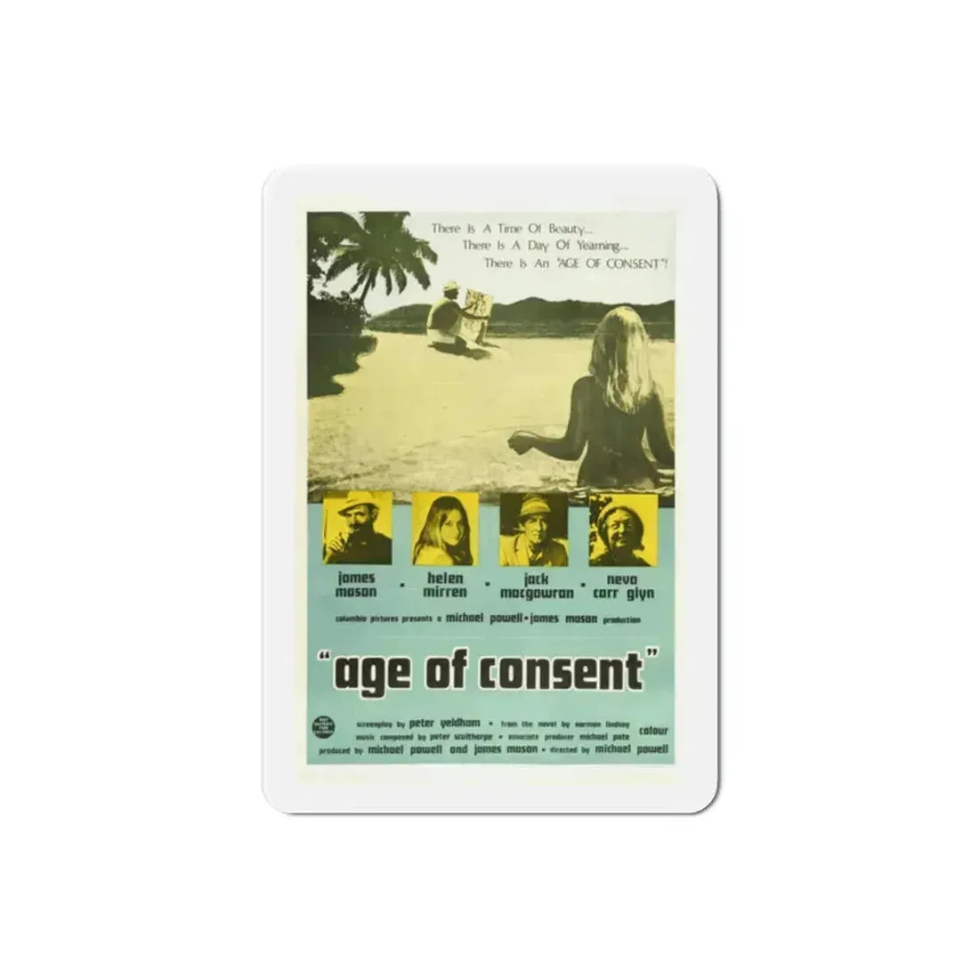 Age of Consent 1969 Movie Poster Refrigerator Magnet 2 Inch - The Sticker Space