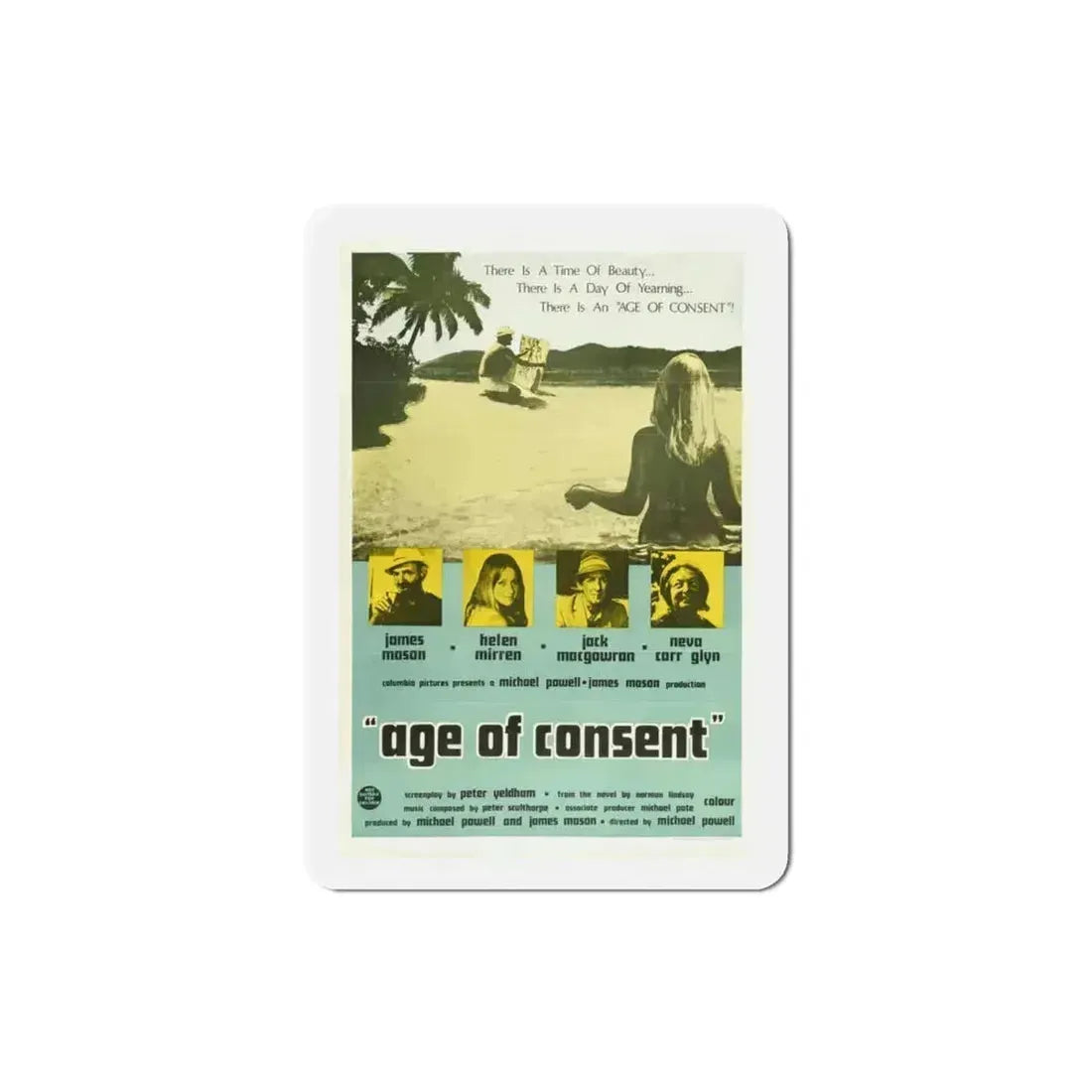 Age of Consent 1969 Movie Poster Refrigerator Magnet 3 Inch - The Sticker Space