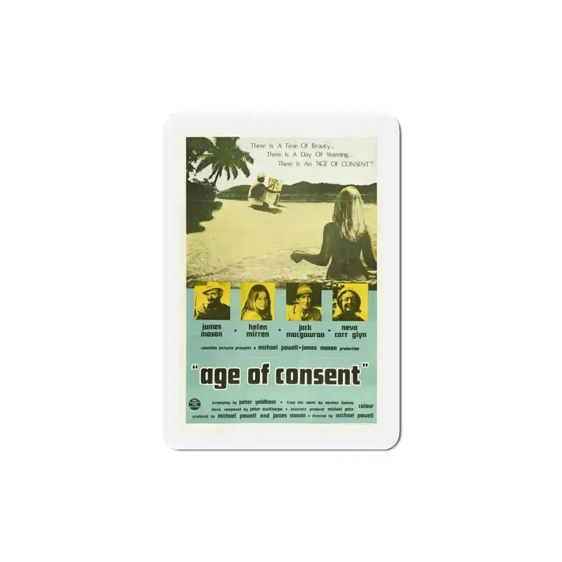 Age of Consent 1969 Movie Poster Refrigerator Magnet 6 Inch - The Sticker Space