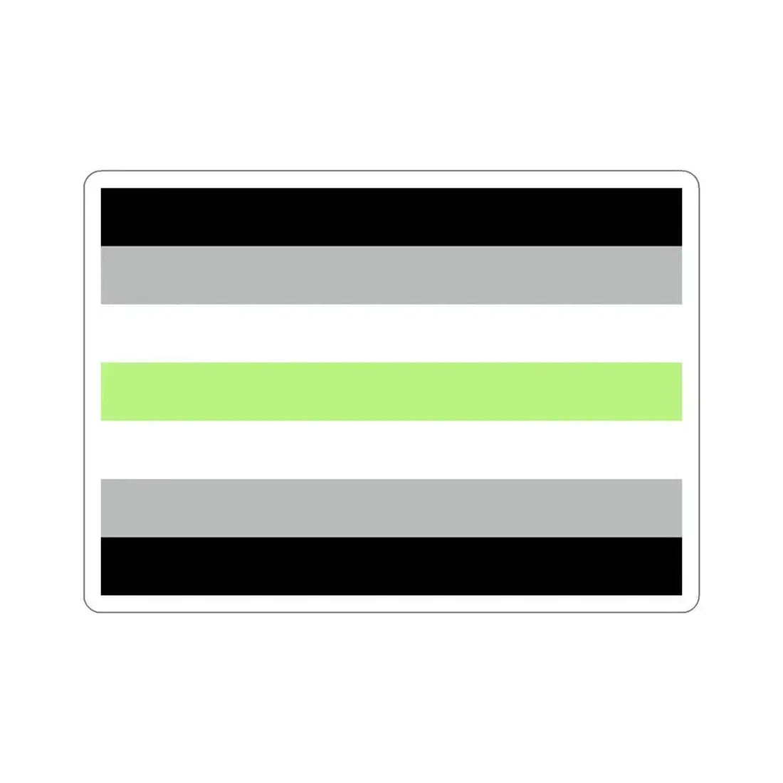 Agender Pride Flag STICKER Vinyl Die-Cut Decal 5 Inch - The Sticker Space