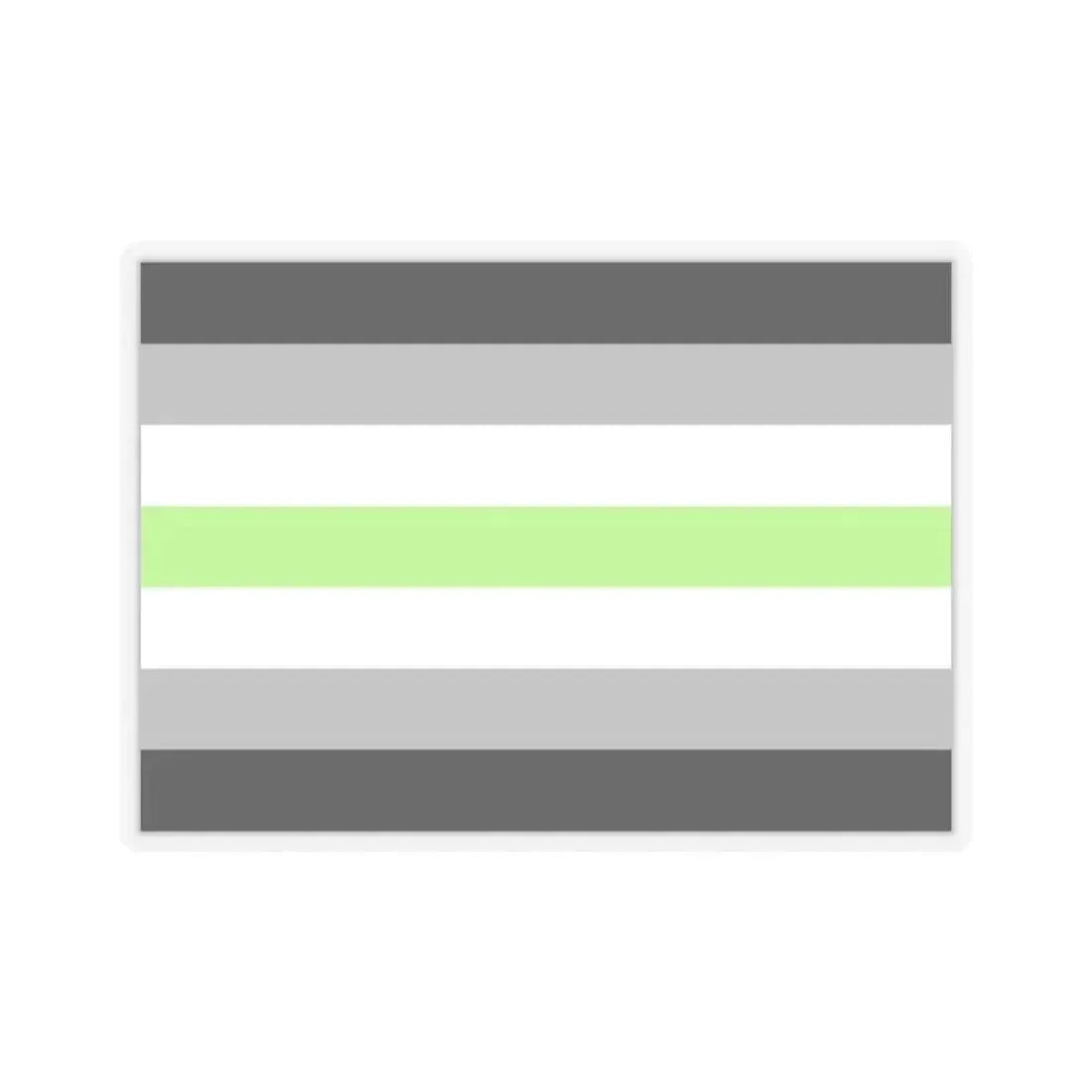 Agender Pride Flag - STICKER Vinyl Kiss-Cut Decal 2 Inch Transparent - The Sticker Space