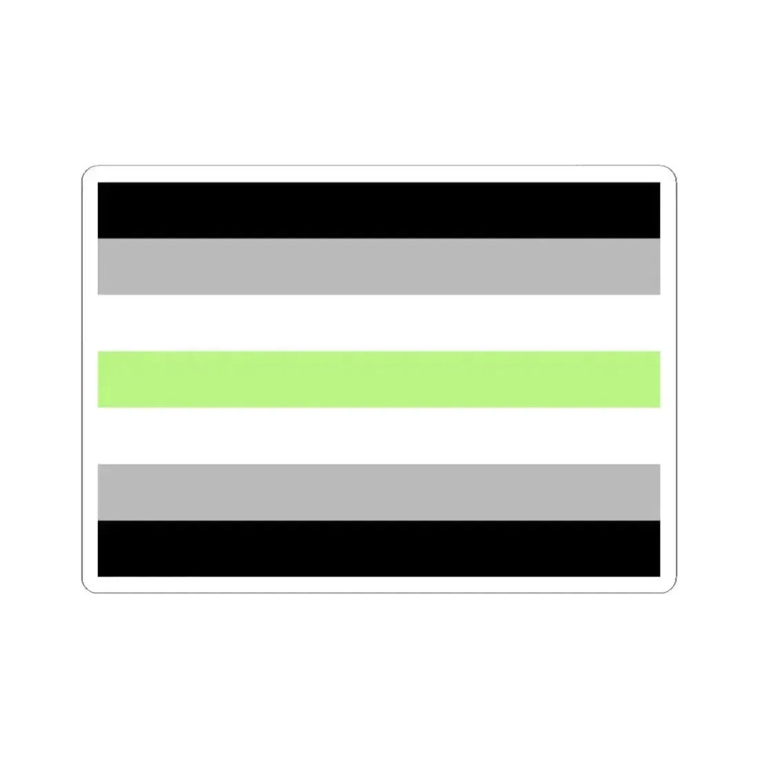 Agender Pride Flag - STICKER Vinyl Kiss-Cut Decal 2 Inch White - The Sticker Space