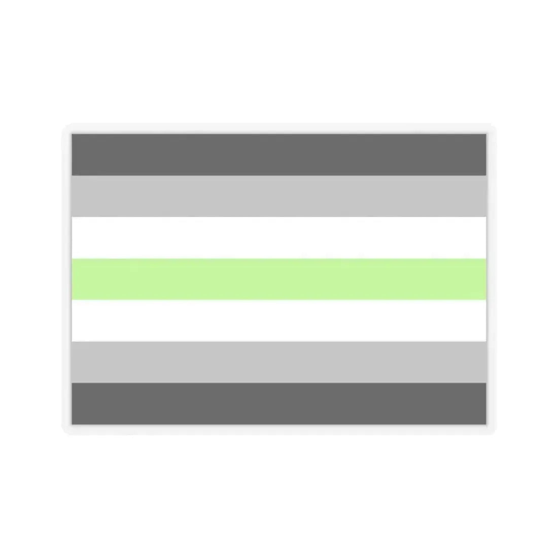 Agender Pride Flag - STICKER Vinyl Kiss-Cut Decal 3 Inch Transparent - The Sticker Space