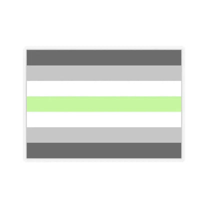 Agender Pride Flag - STICKER Vinyl Kiss-Cut Decal 3 Inch Transparent - The Sticker Space