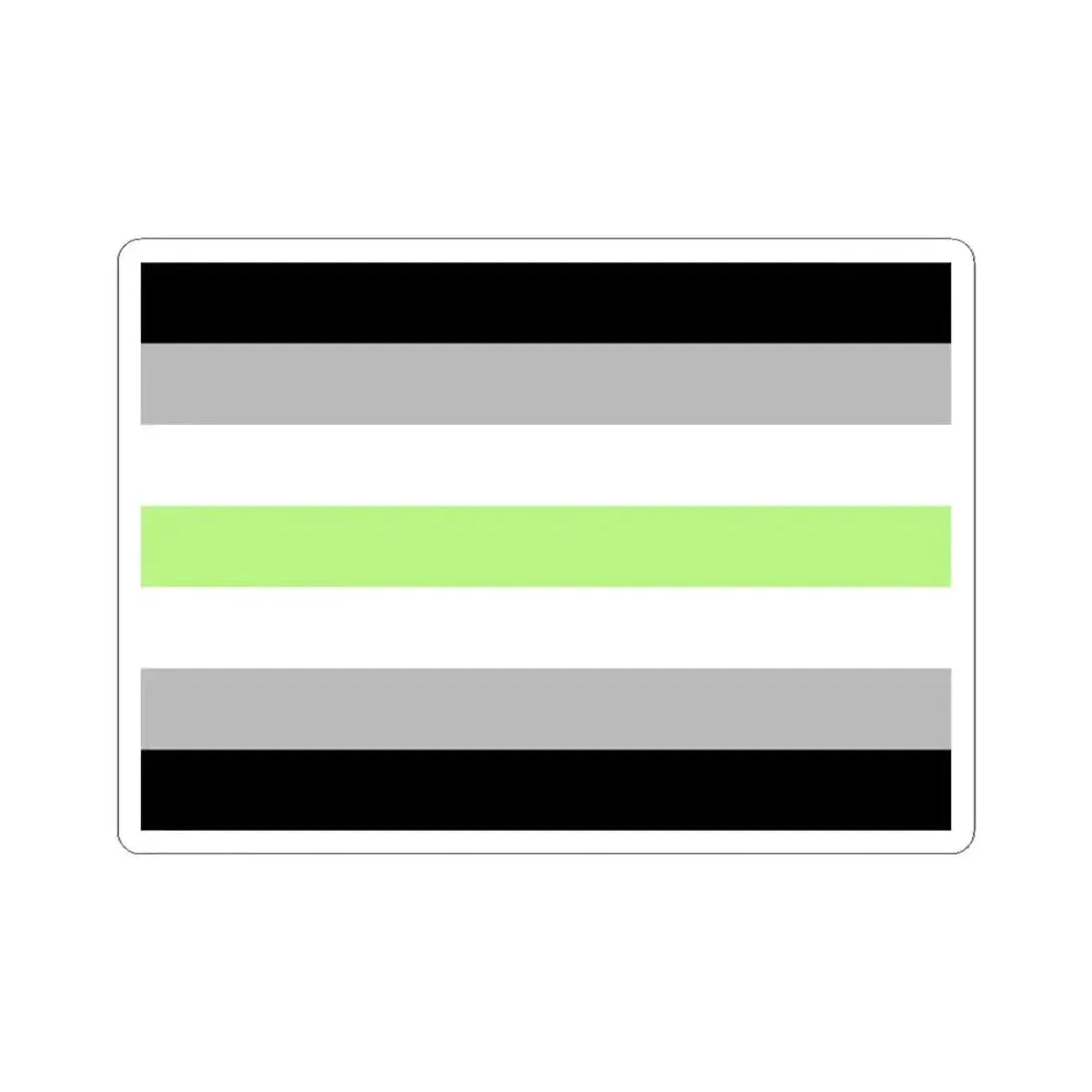 Agender Pride Flag - STICKER Vinyl Kiss-Cut Decal 3 Inch White - The Sticker Space