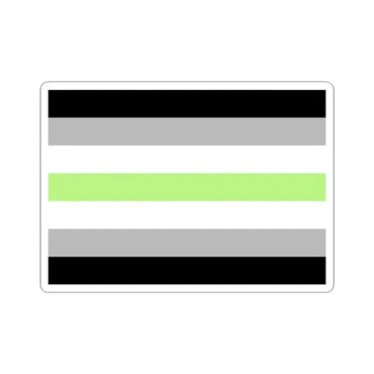 Agender Pride Flag - STICKER Vinyl Kiss-Cut Decal 3 Inch White - The Sticker Space