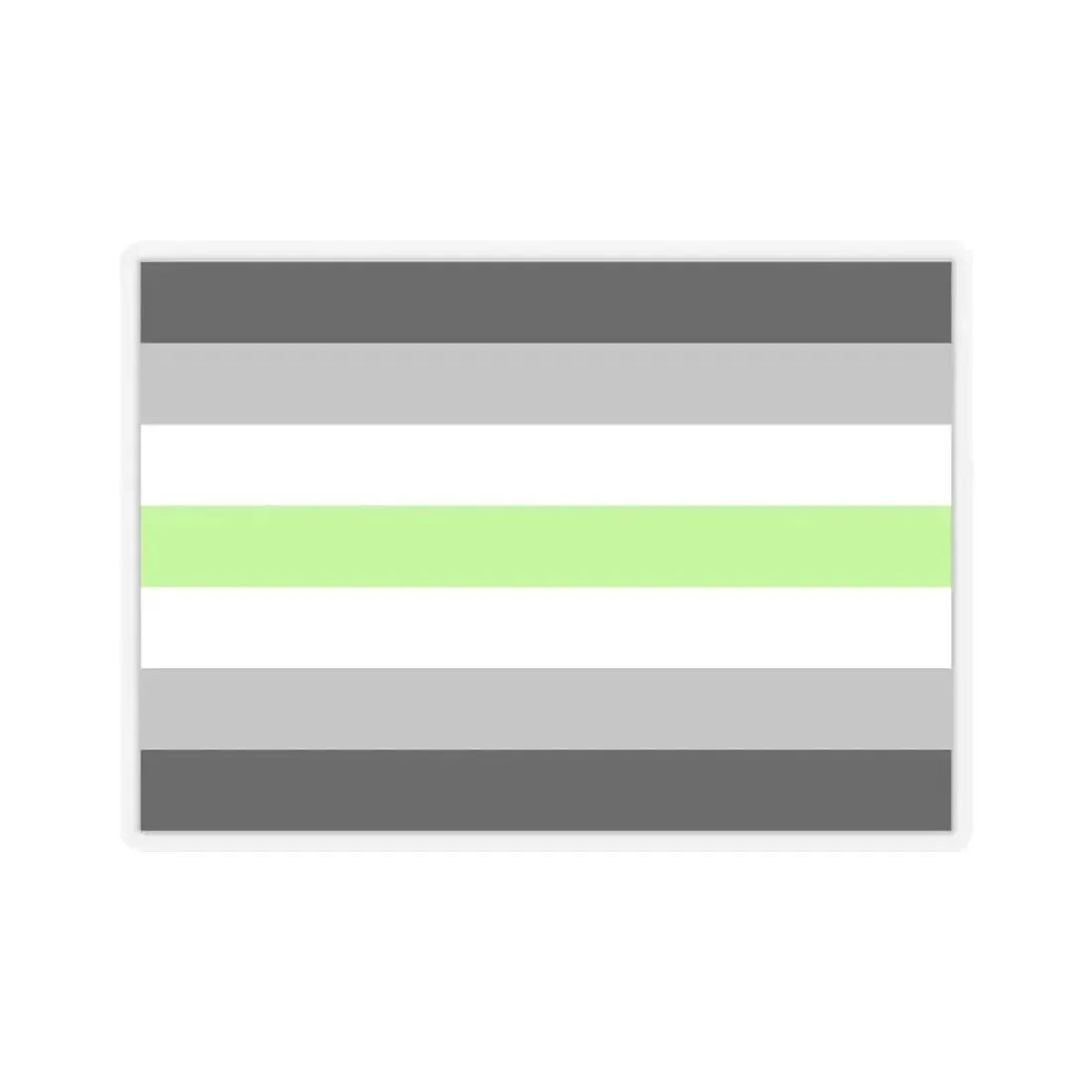 Agender Pride Flag - STICKER Vinyl Kiss-Cut Decal 4 Inch Transparent - The Sticker Space