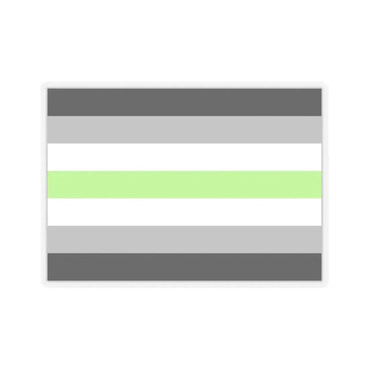 Agender Pride Flag - STICKER Vinyl Kiss-Cut Decal 4 Inch Transparent - The Sticker Space
