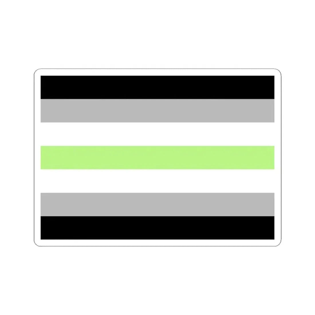 Agender Pride Flag - STICKER Vinyl Kiss-Cut Decal 4 Inch White - The Sticker Space
