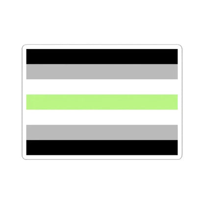 Agender Pride Flag - STICKER Vinyl Kiss-Cut Decal 4 Inch White - The Sticker Space