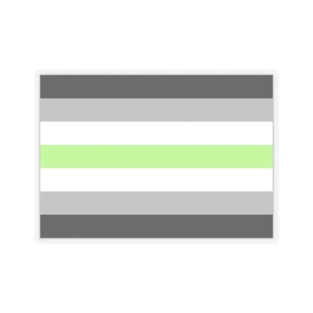 Agender Pride Flag - STICKER Vinyl Kiss-Cut Decal 6 Inch Transparent - The Sticker Space