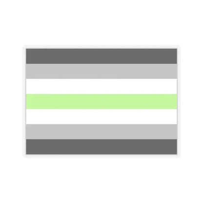 Agender Pride Flag - STICKER Vinyl Kiss-Cut Decal 6 Inch Transparent - The Sticker Space