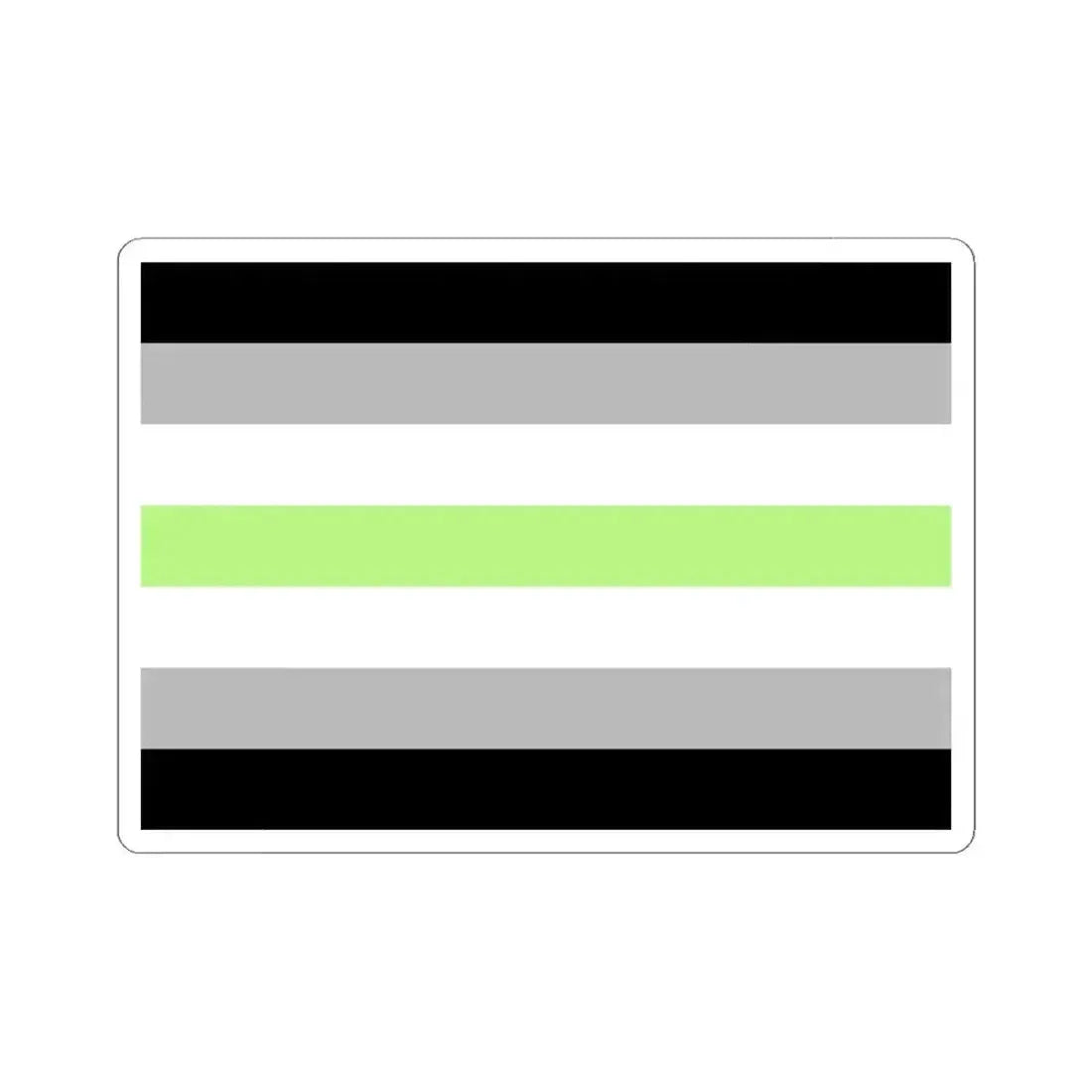Agender Pride Flag - STICKER Vinyl Kiss-Cut Decal 6 Inch White - The Sticker Space